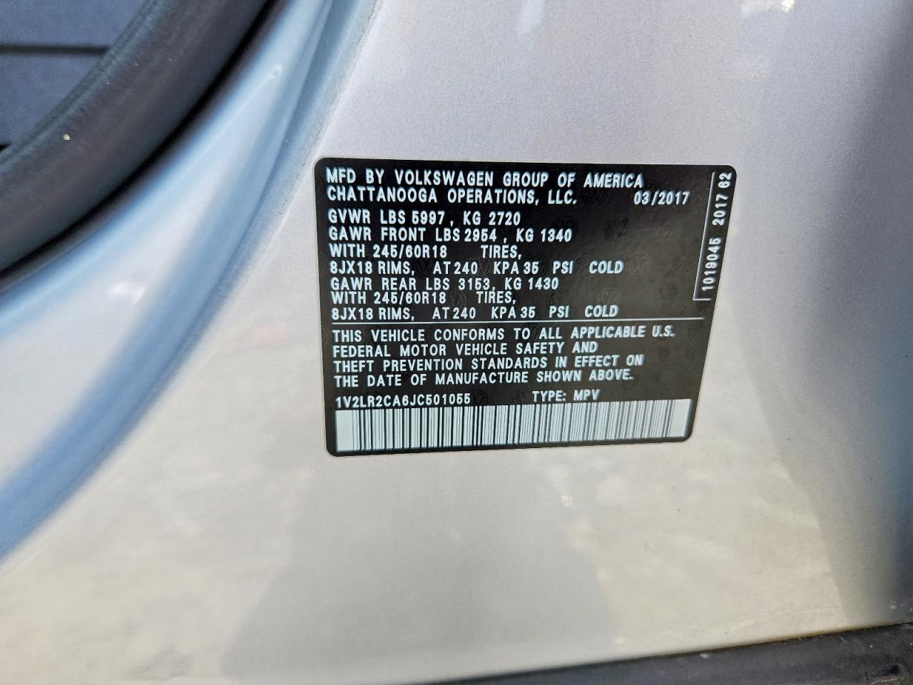 2018 VOLKSWAGEN ATLAS