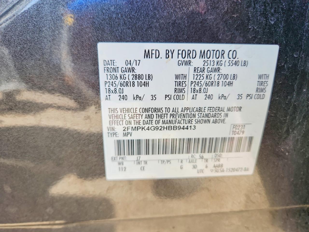 2017 FORD EDGE