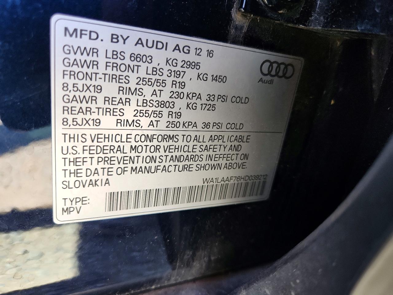 2017 AUDI Q7