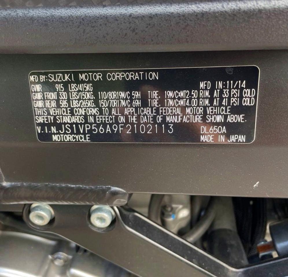 2015 SUZUKI CYCLE DL
