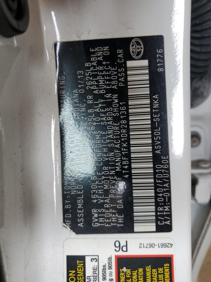 2013 TOYOTA CAMRY