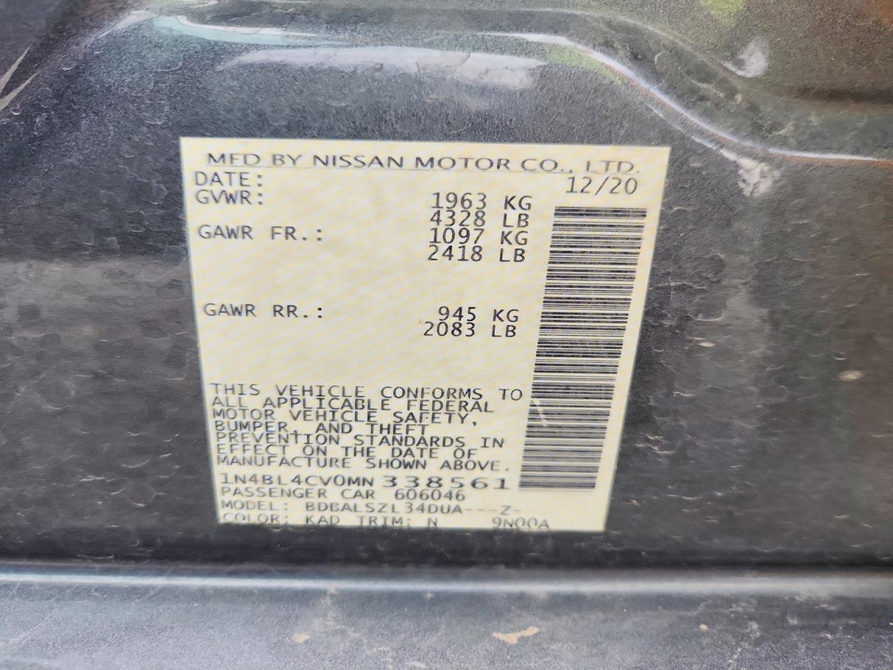 2021 NISSAN ALTIMA