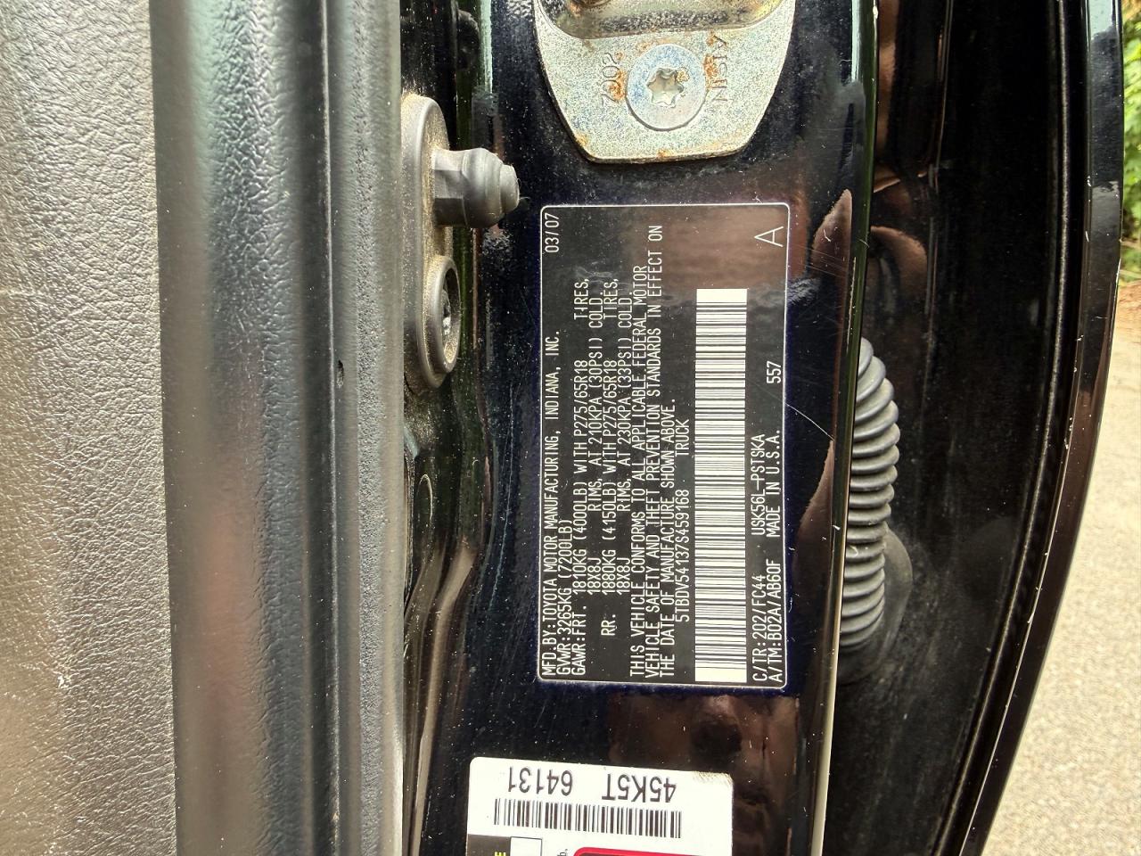 2007 TOYOTA TUNDRA