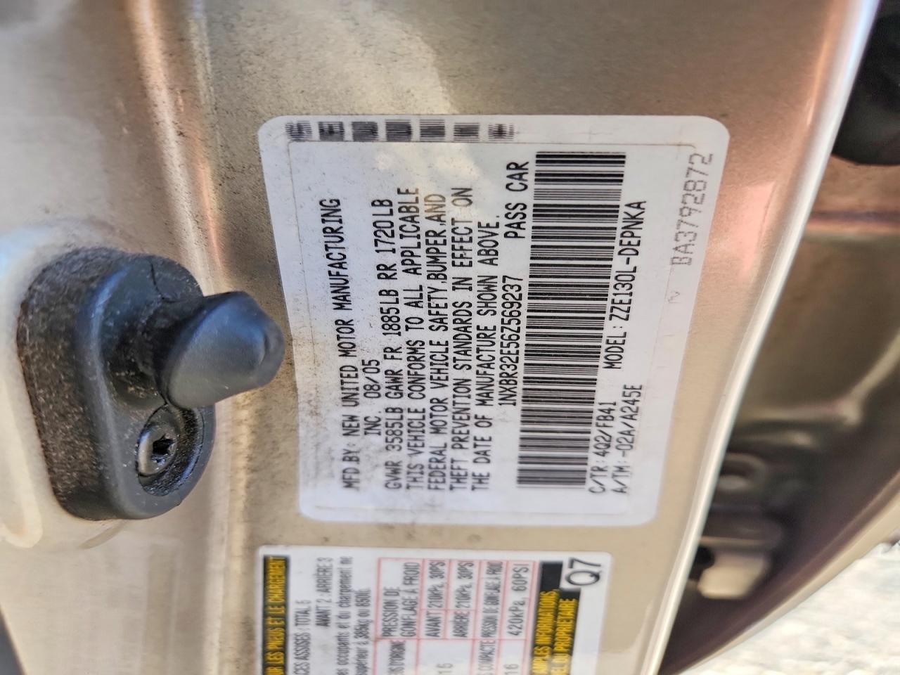 2006 TOYOTA COROLLA
