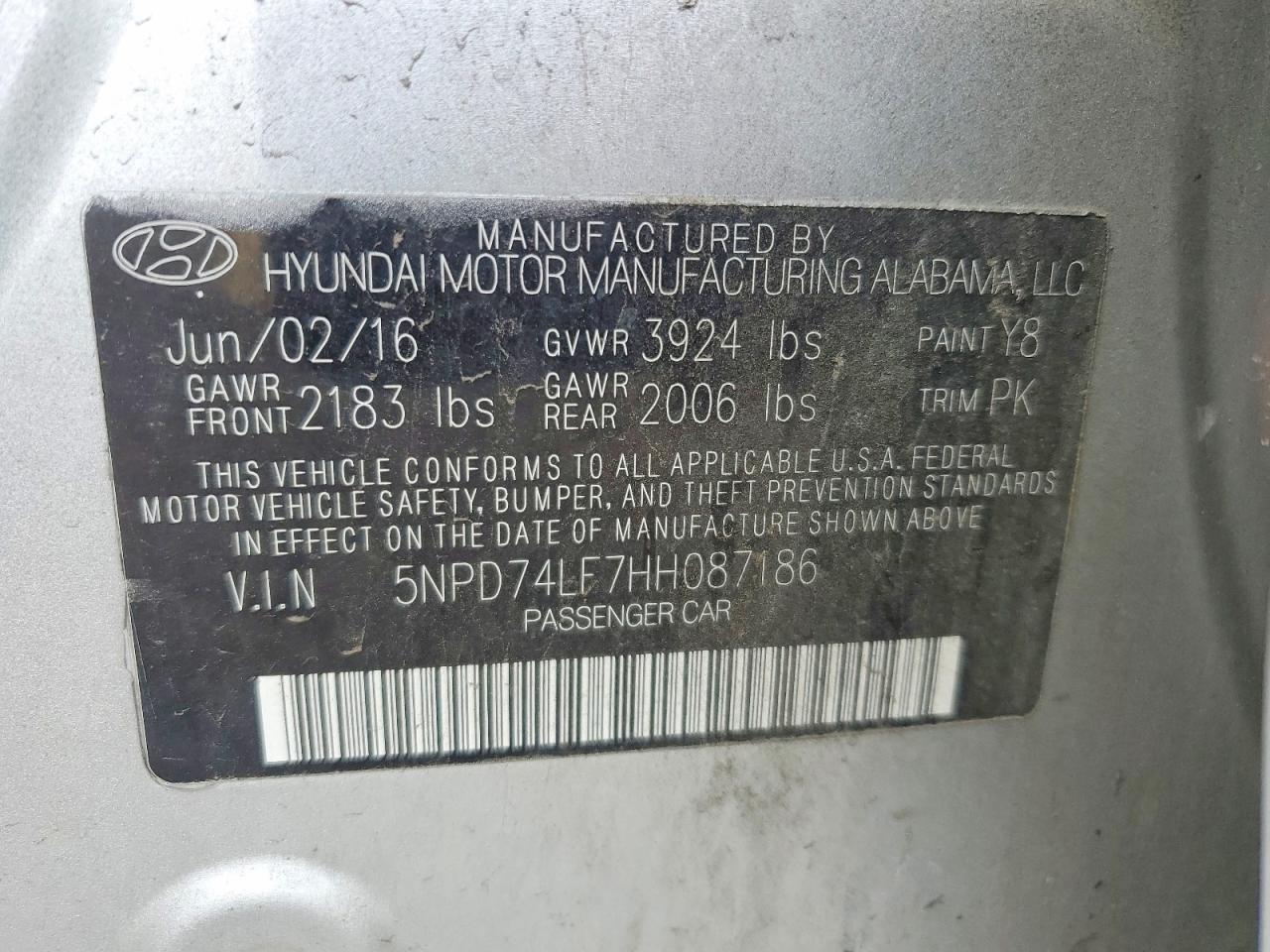 2017 HYUNDAI ELANTRA