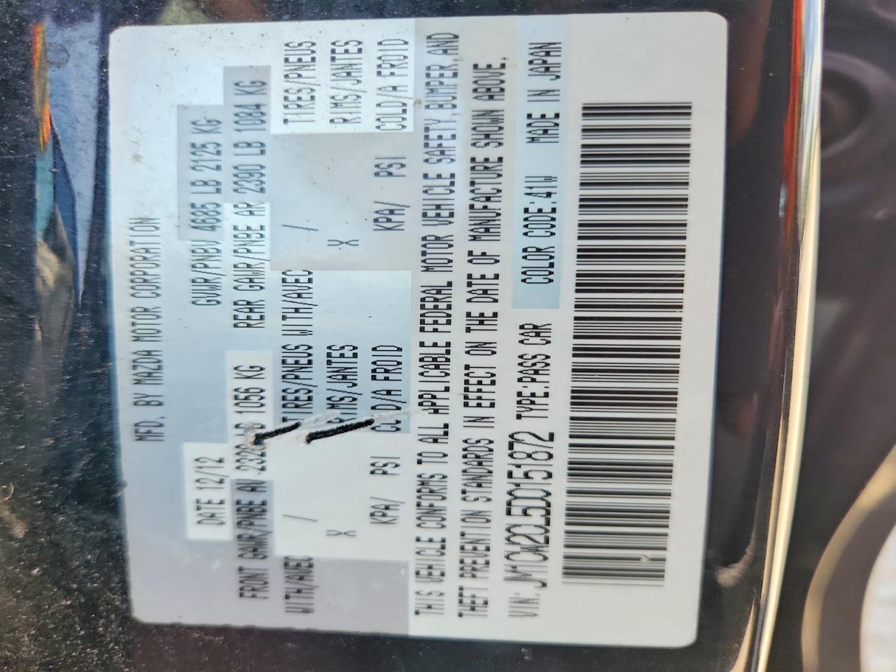 2013 MAZDA 5