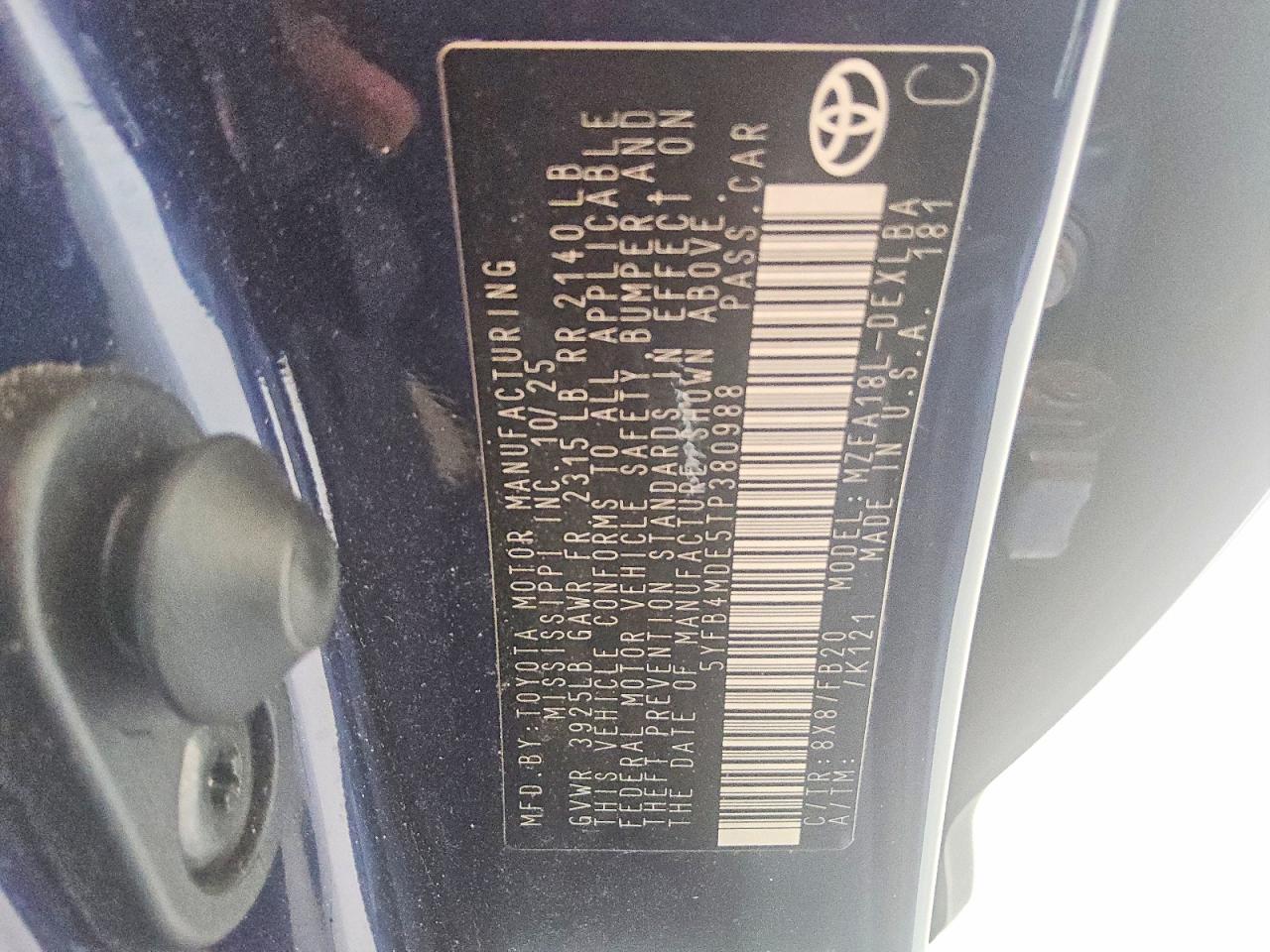 2026 TOYOTA COROLLA
