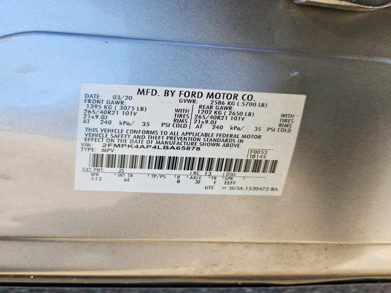 2020 FORD EDGE