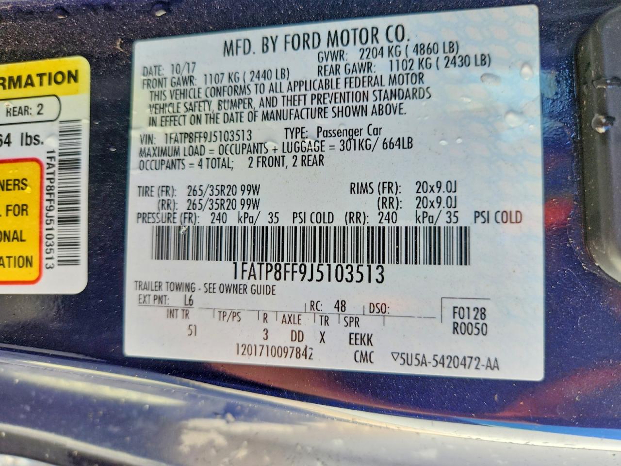 2018 FORD MUSTANG