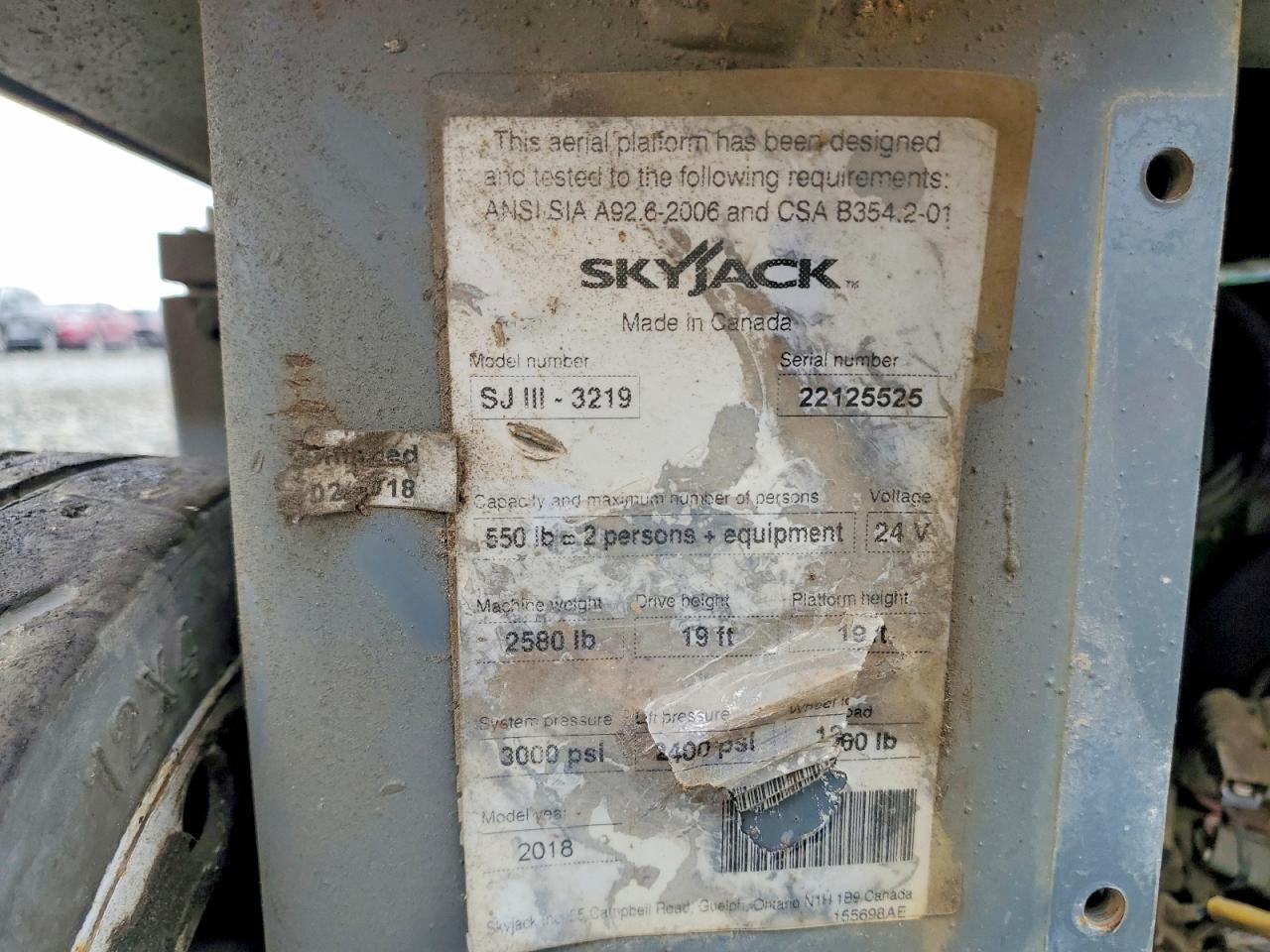 2018 SKYJACK INDUSTRIAL