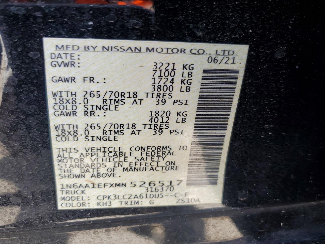 2021 NISSAN TITAN