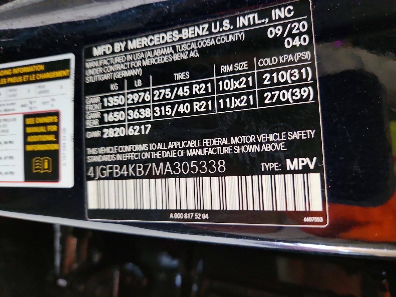 2021 MERCEDES-BENZ GLE-CLASS