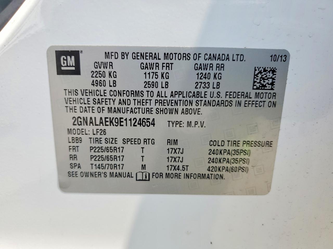 2014 CHEVROLET EQUINOX