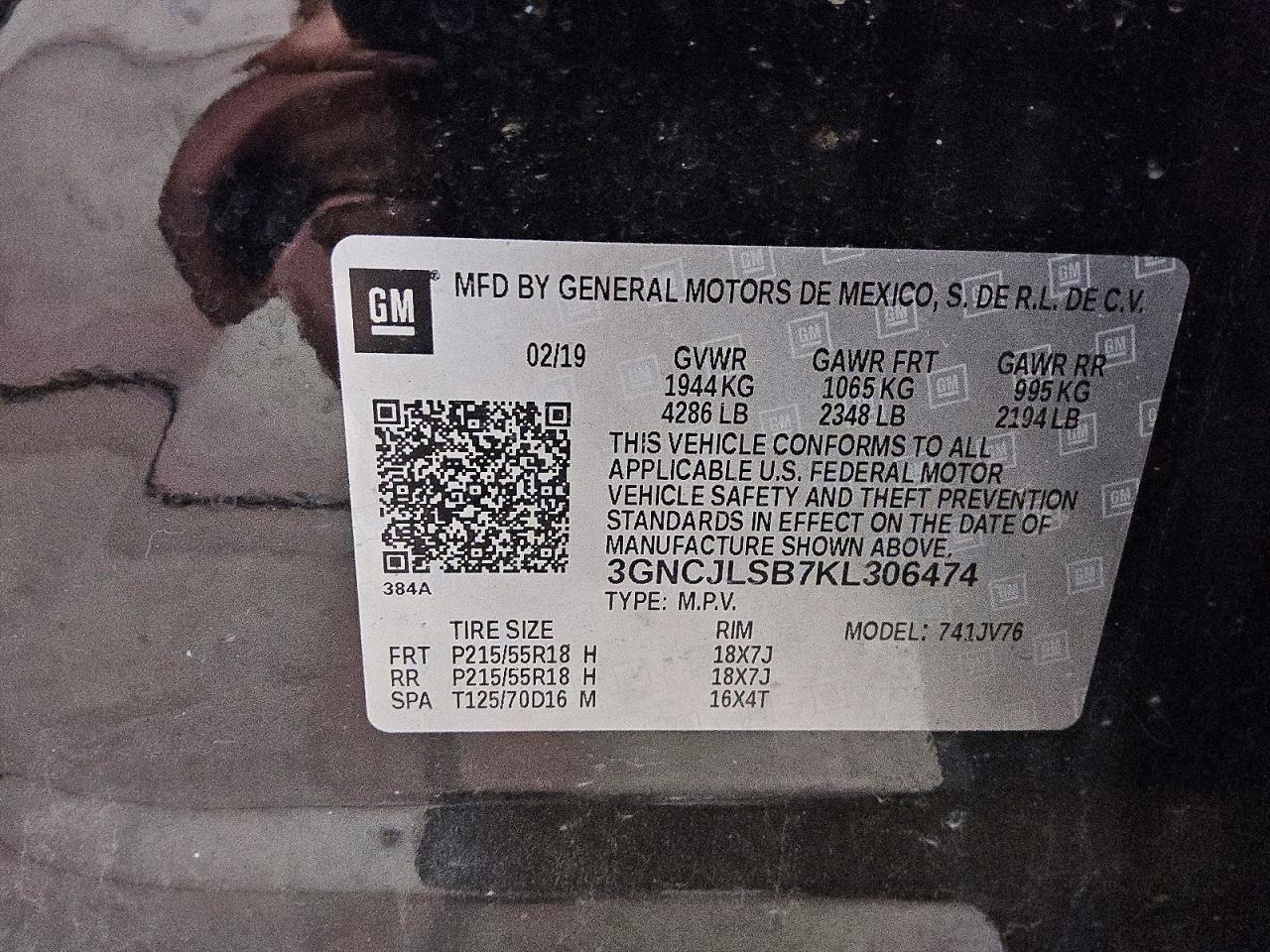 2019 CHEVROLET TRAX
