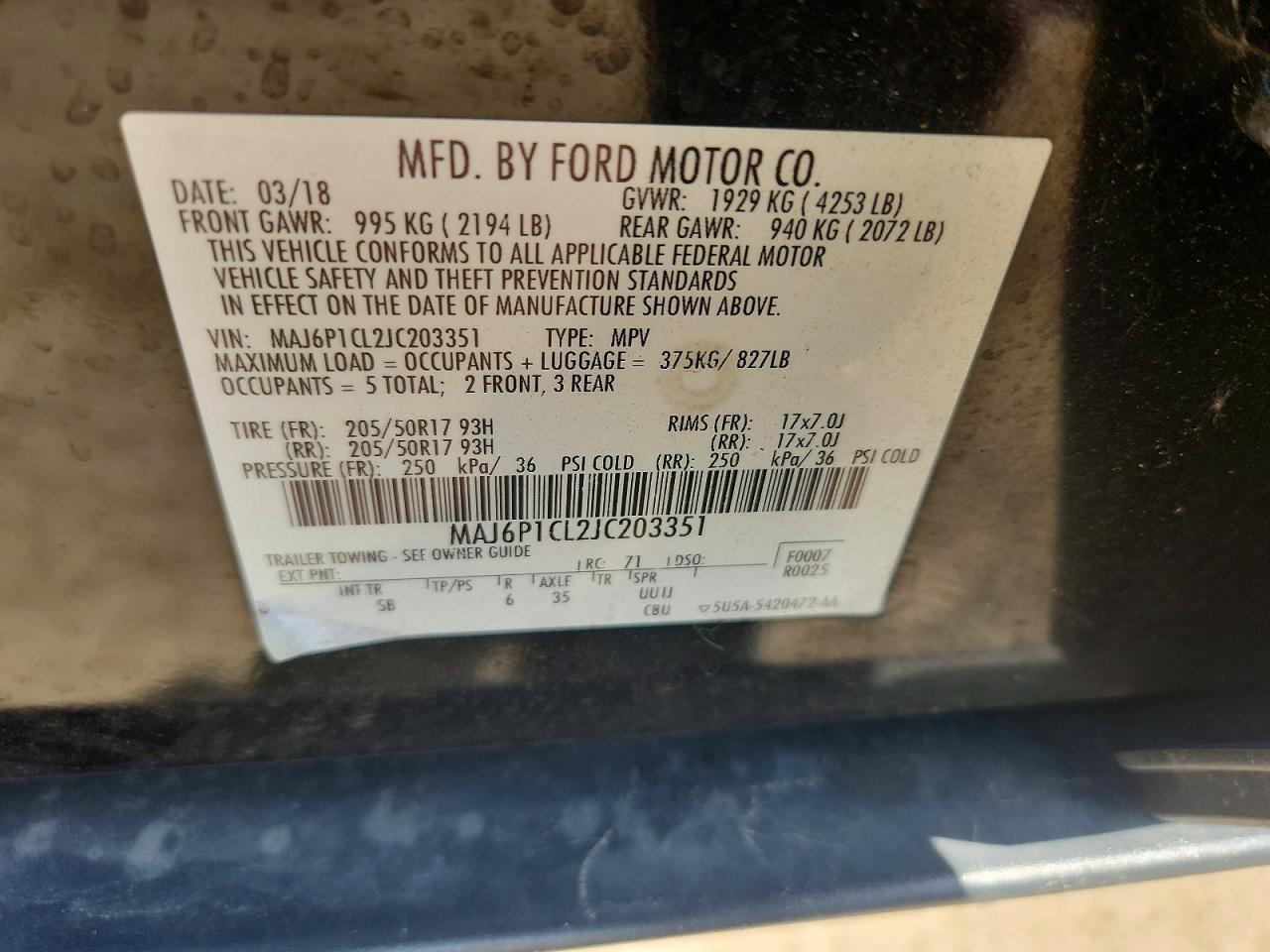 2018 FORD ECOSPORT