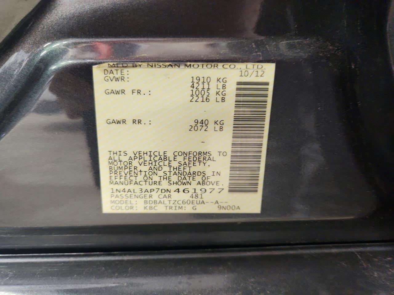 2013 NISSAN ALTIMA