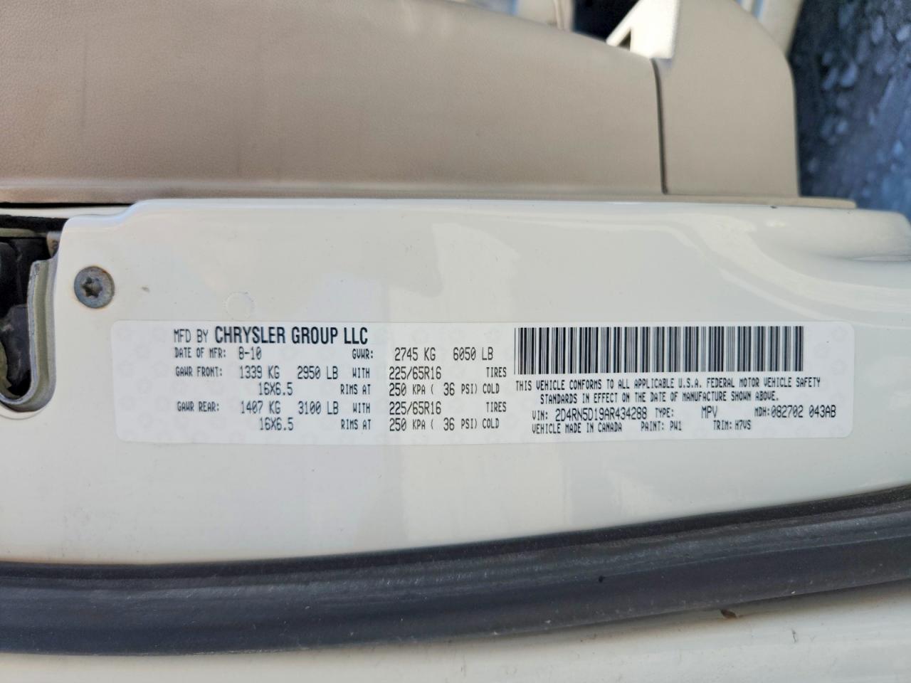 2010 DODGE CARAVAN