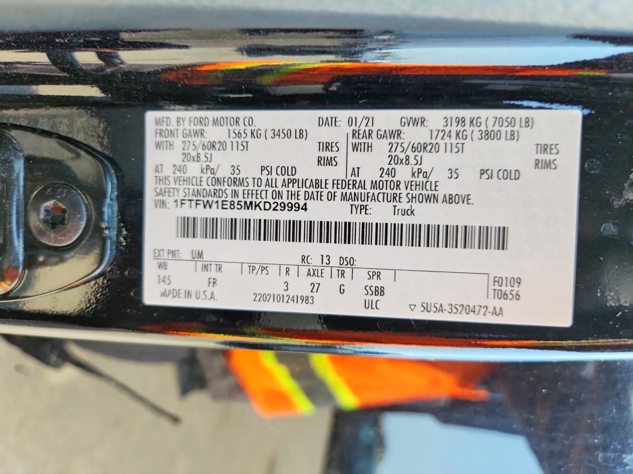 2021 FORD F150