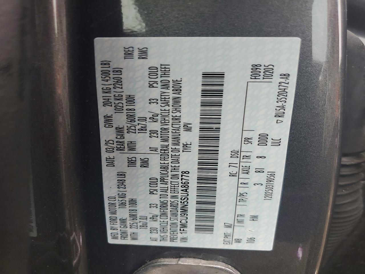 2025 FORD ESCAPE