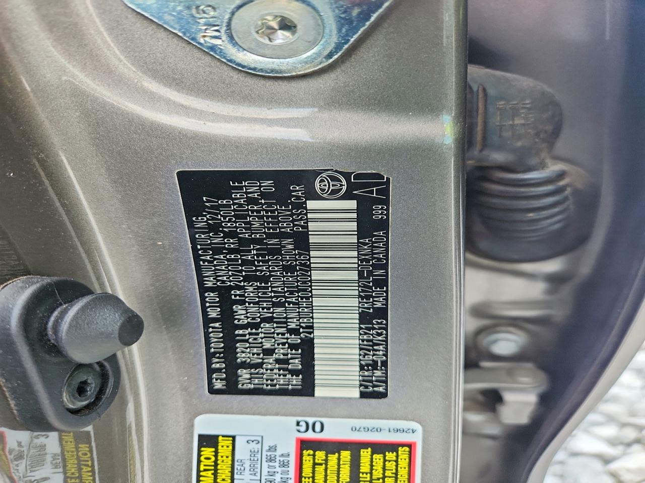 2018 TOYOTA COROLLA