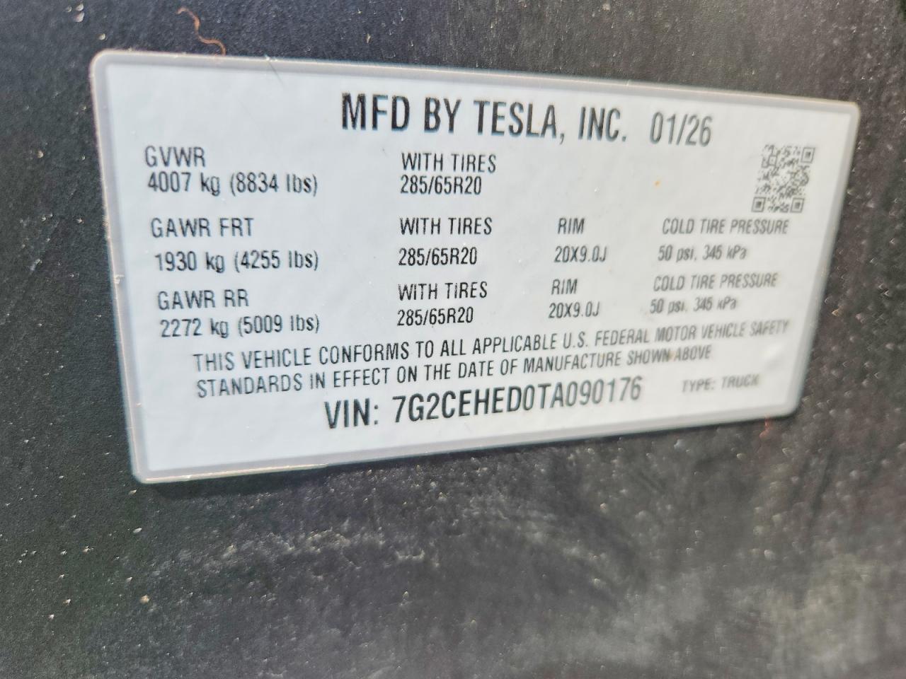 2026 TESLA CYBERTRUCK