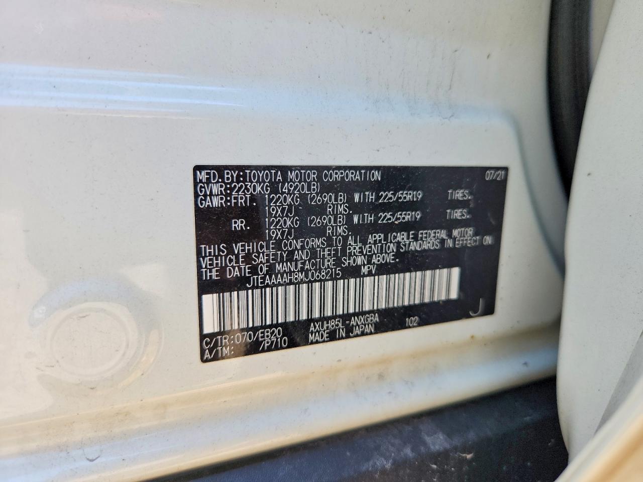 2021 TOYOTA VENZA
