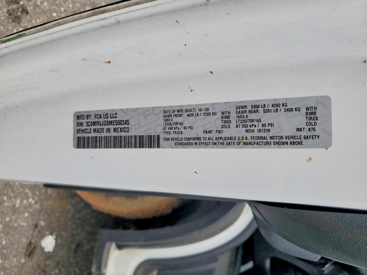 2021 RAM PROMASTER