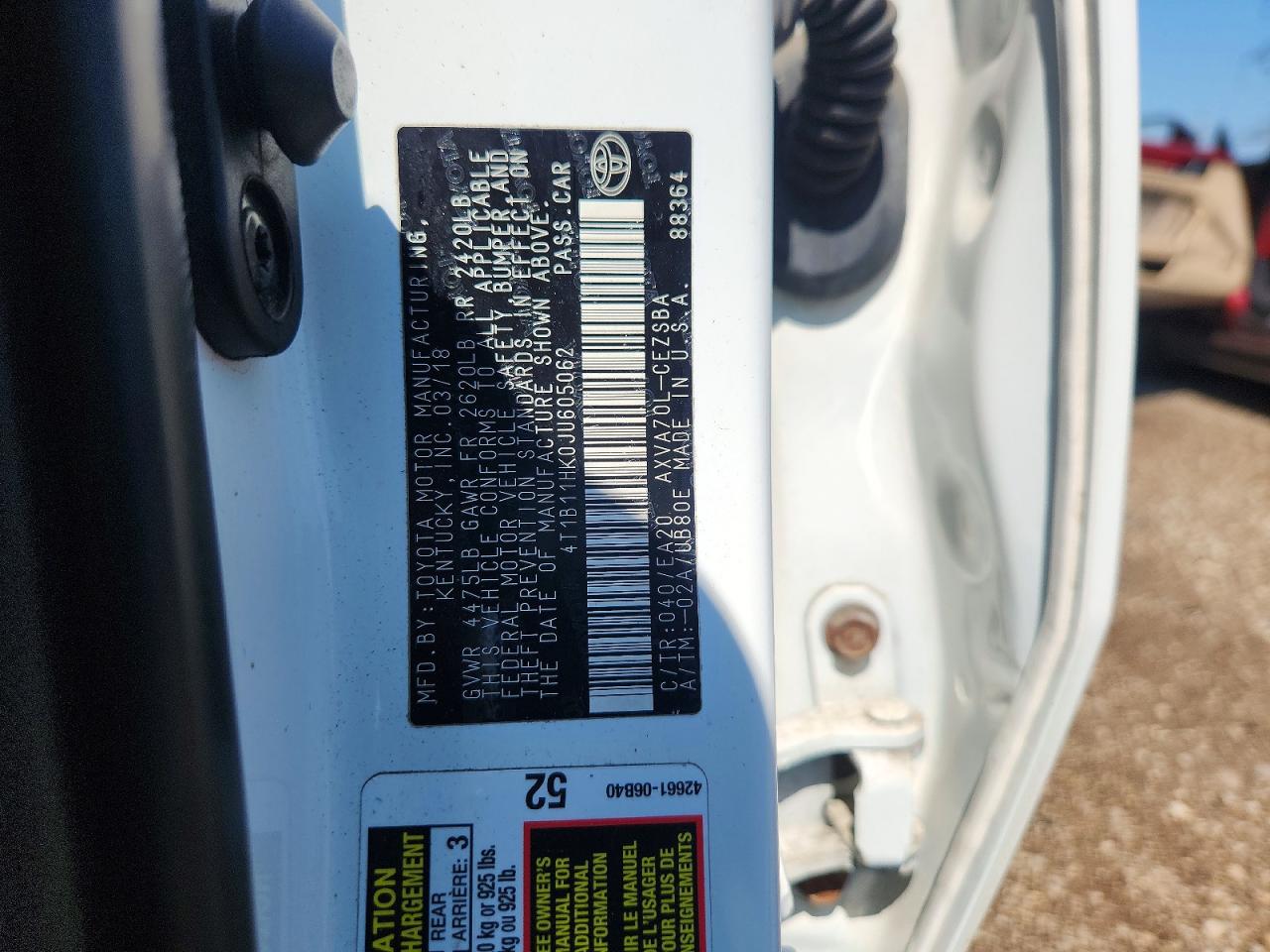 2018 TOYOTA CAMRY