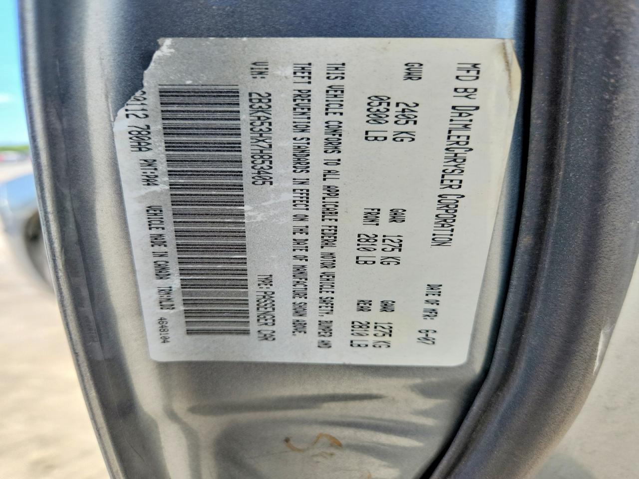 2007 DODGE CHARGER