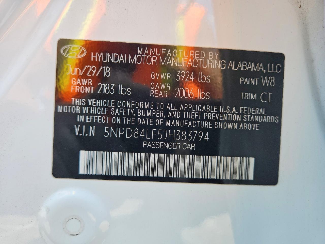 2018 HYUNDAI ELANTRA