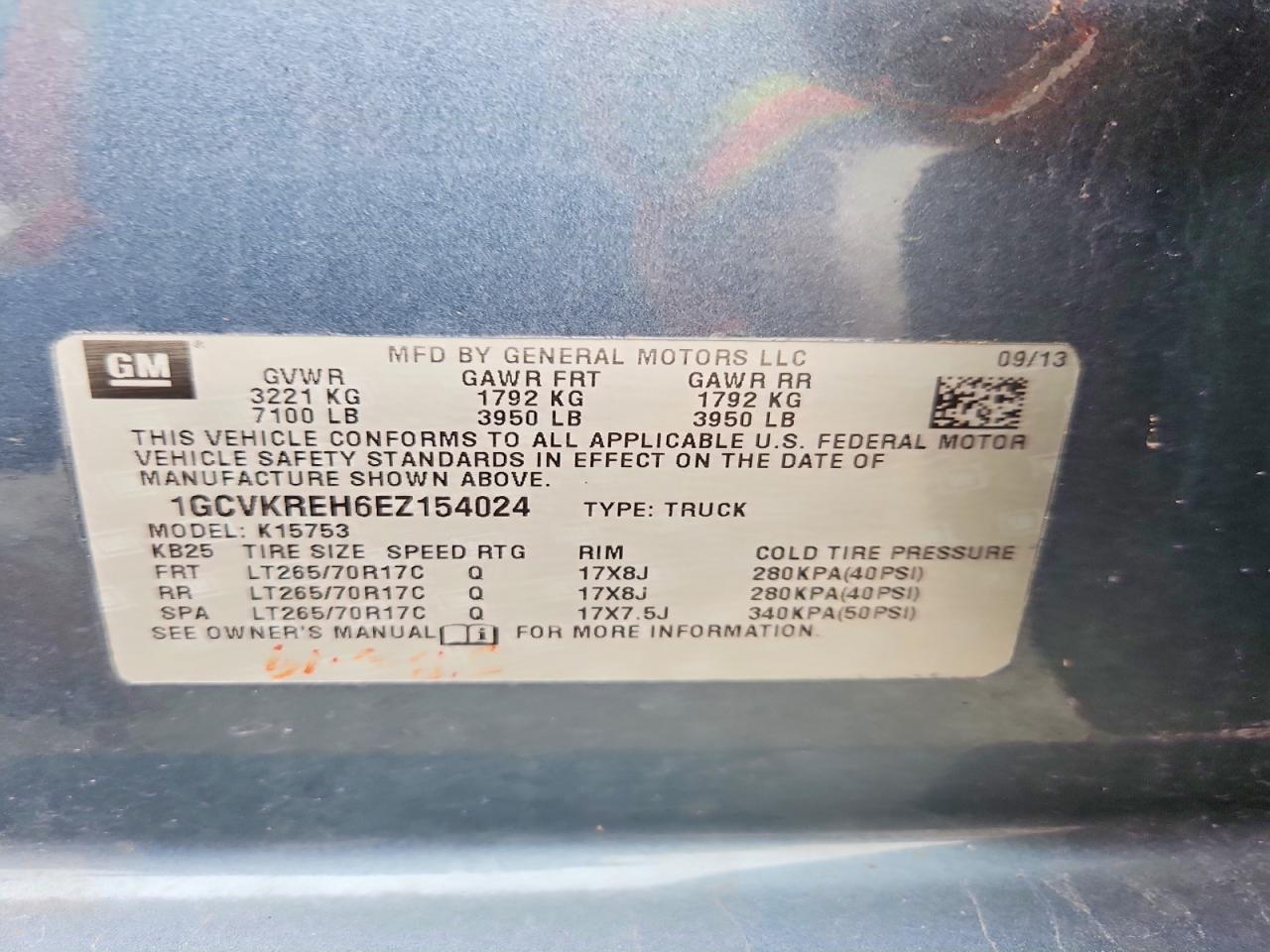 2014 CHEVROLET SILVERADO