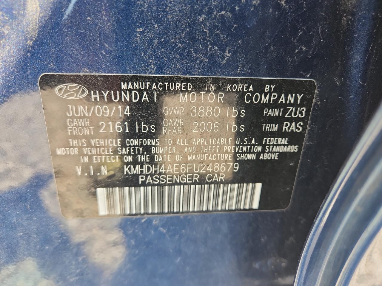 2015 HYUNDAI ELANTRA