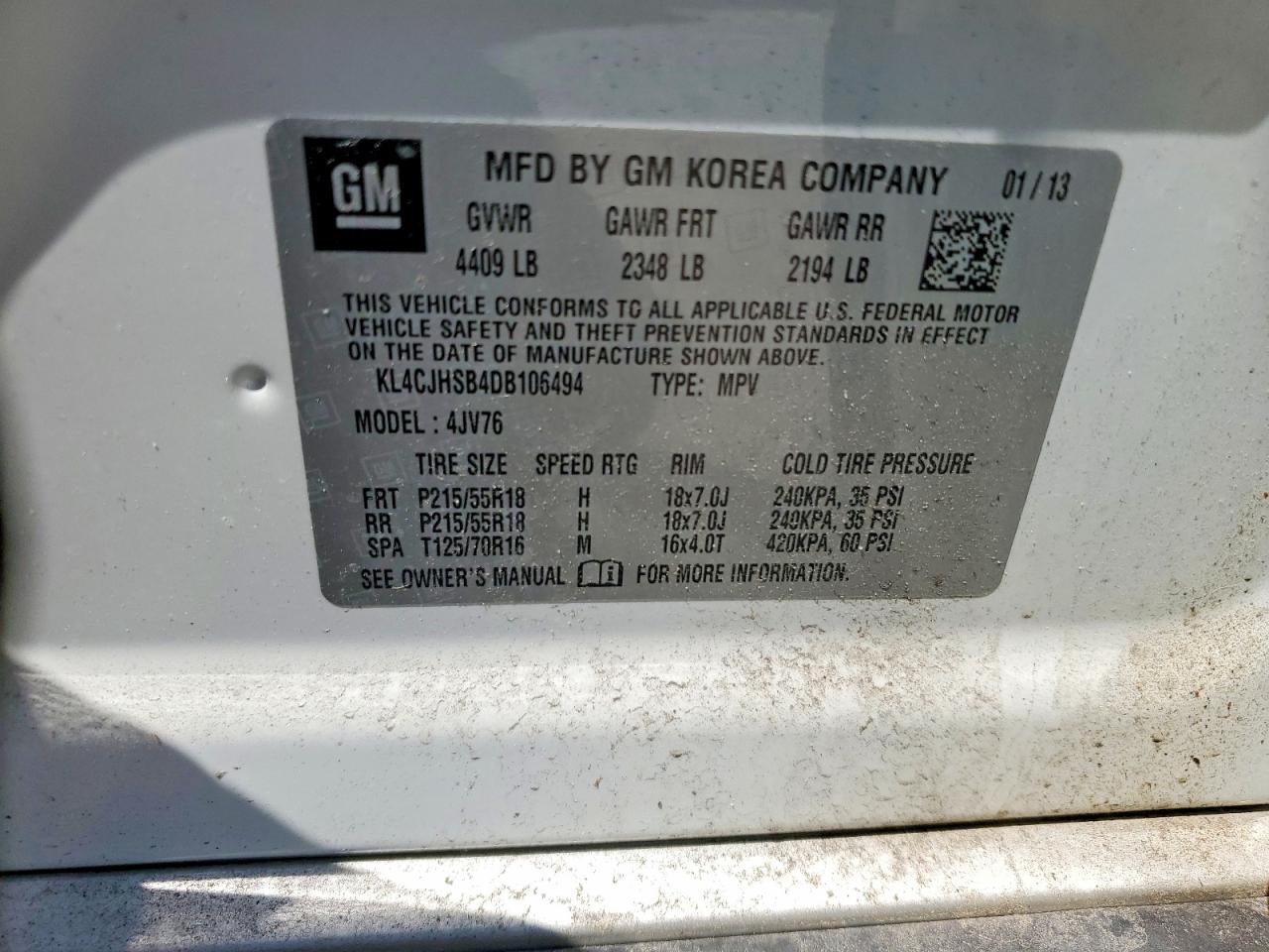 2013 BUICK ENCORE