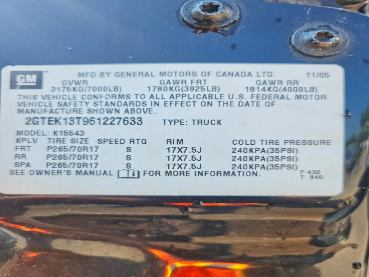 2006 GMC SIERRA