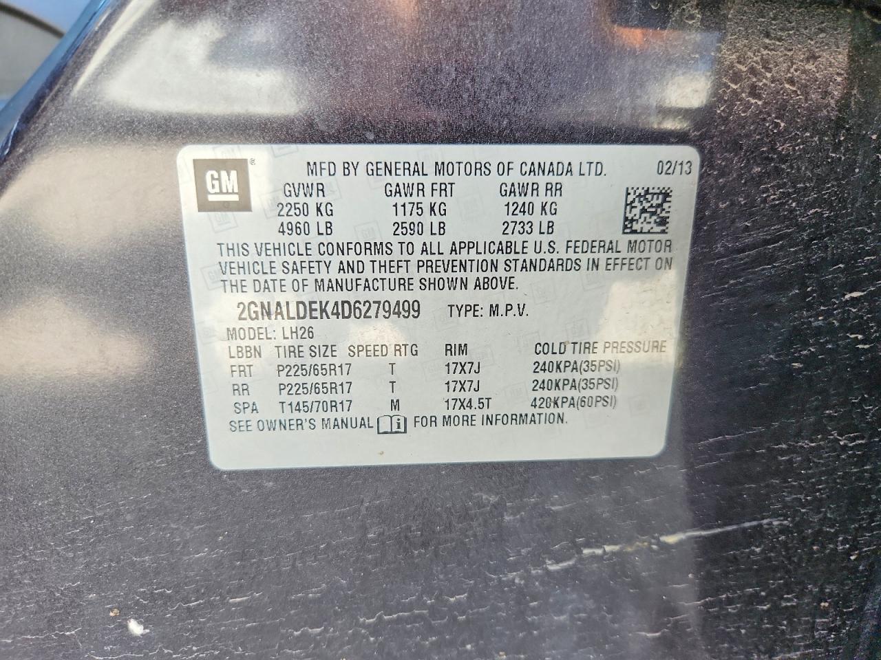2013 CHEVROLET EQUINOX