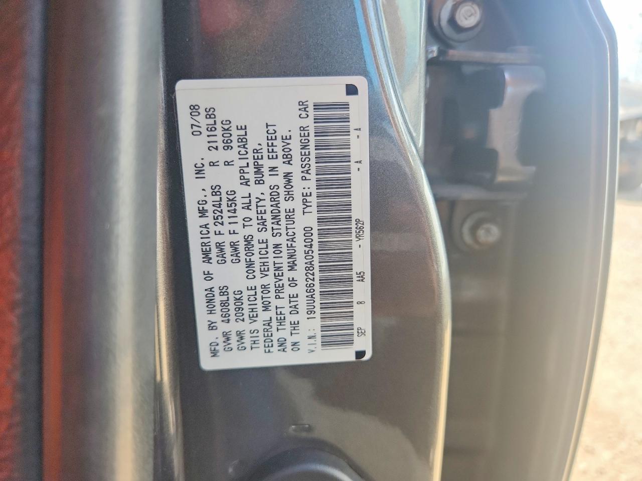 2008 ACURA TL