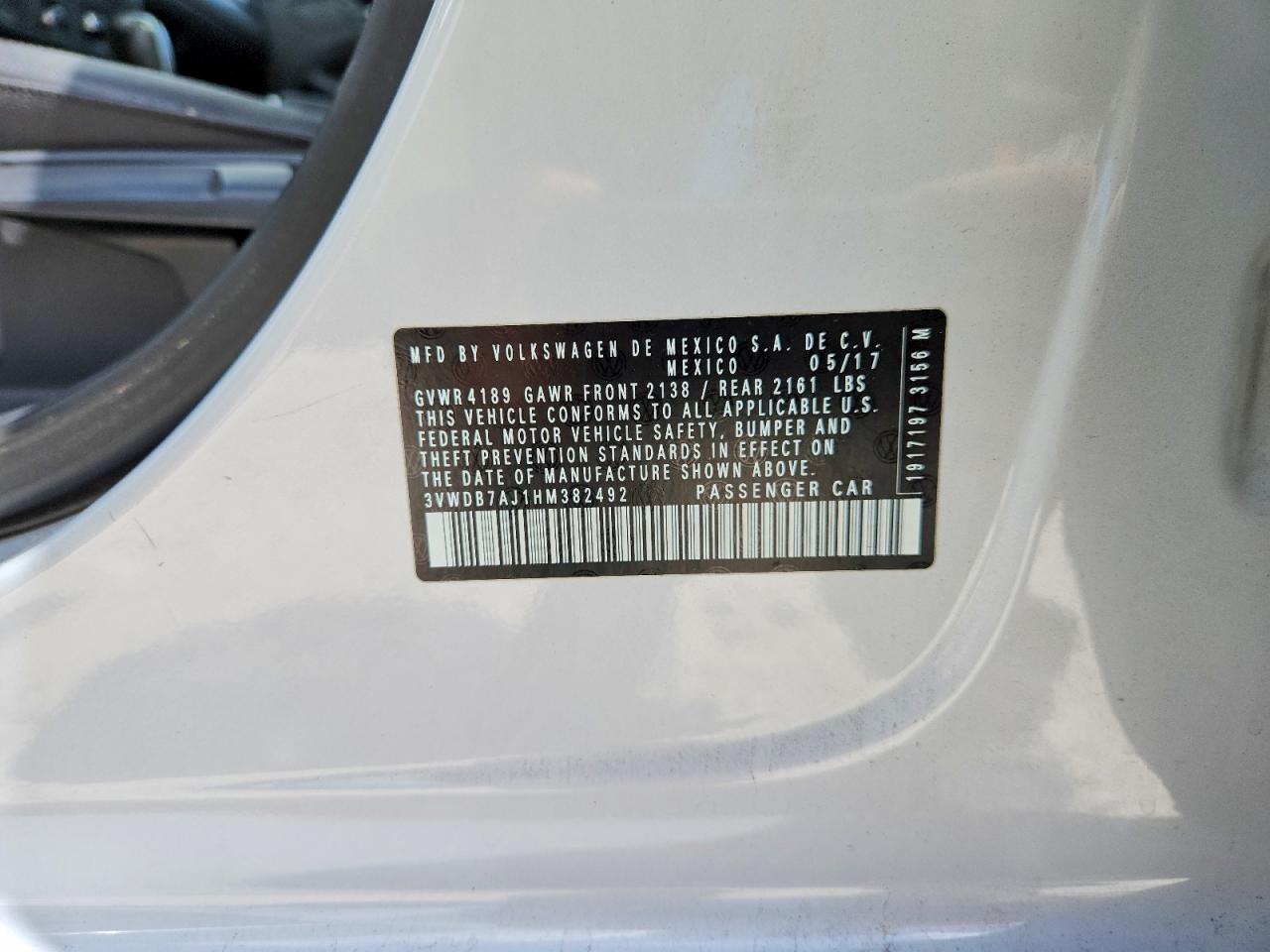 2017 VOLKSWAGEN JETTA