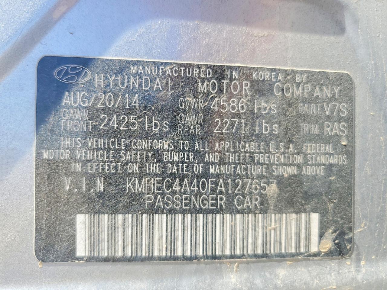 2015 HYUNDAI SONATA