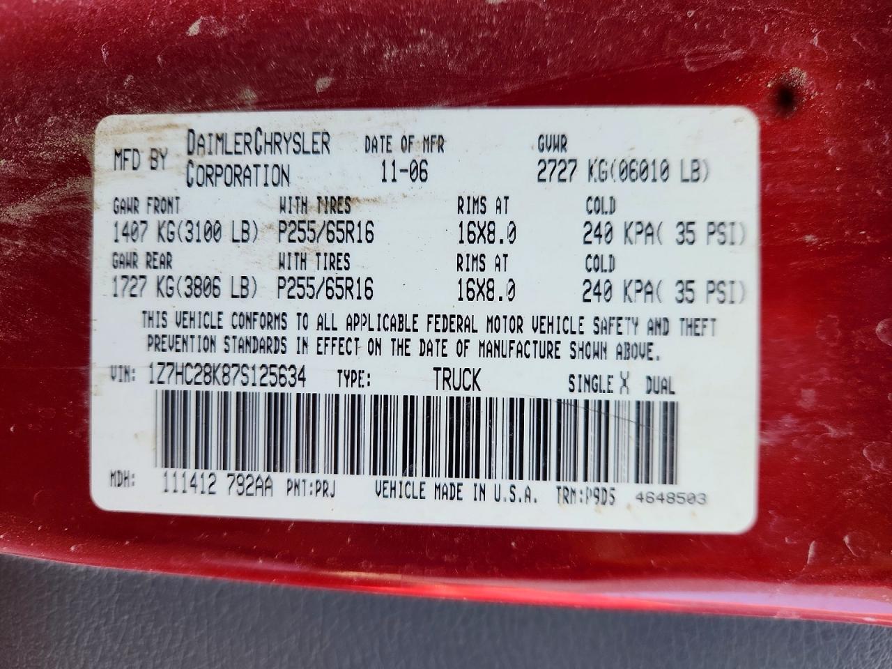2007 MITSUBISHI RAIDER