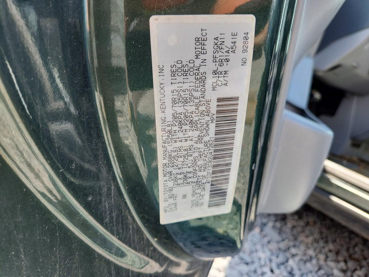 2002 TOYOTA All Models