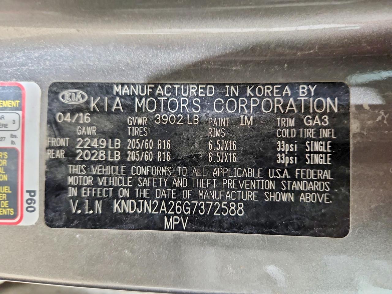 2016 KIA SOUL