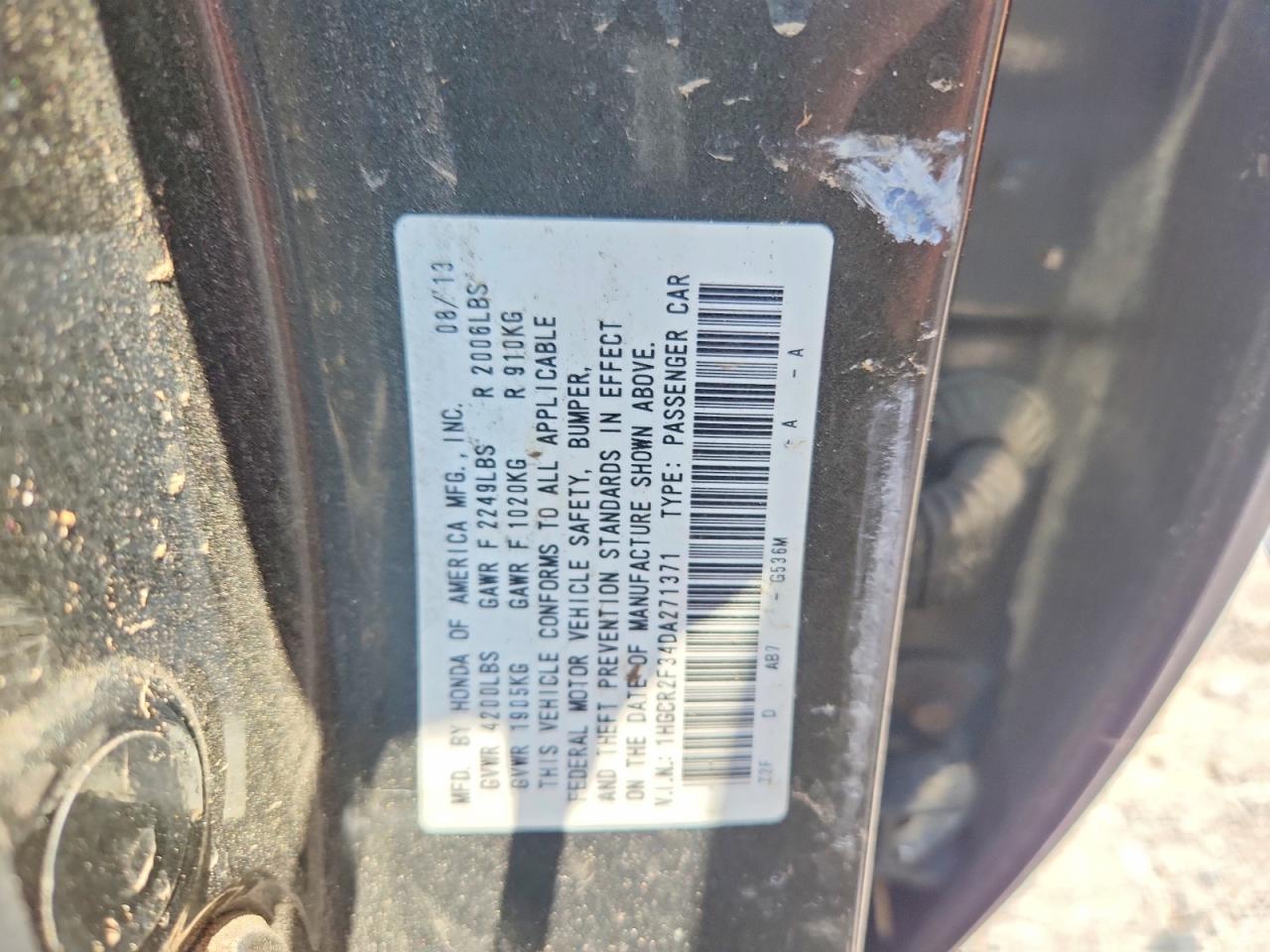 2013 HONDA ACCORD