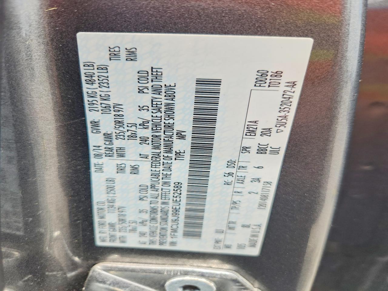 2014 FORD ESCAPE