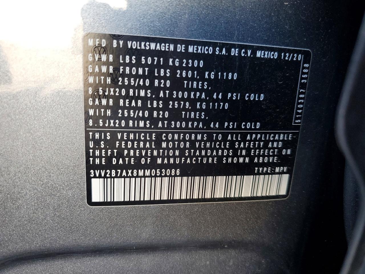 2021 VOLKSWAGEN TIGUAN