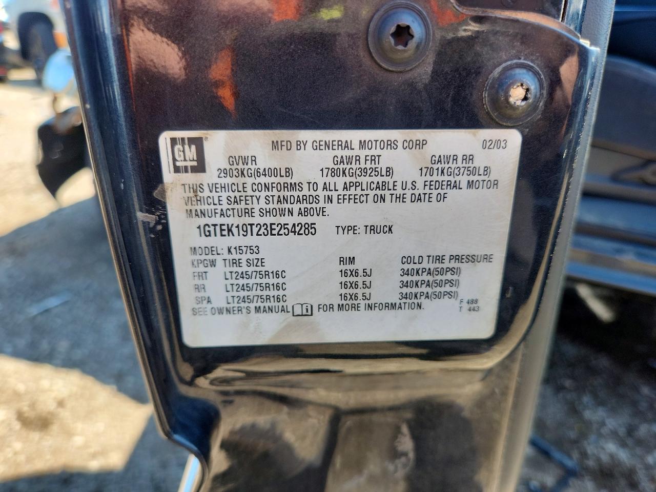 2003 GMC SIERRA