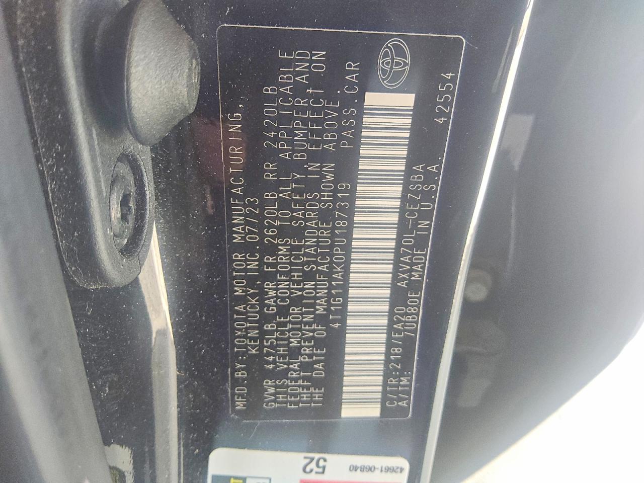 2023 TOYOTA CAMRY