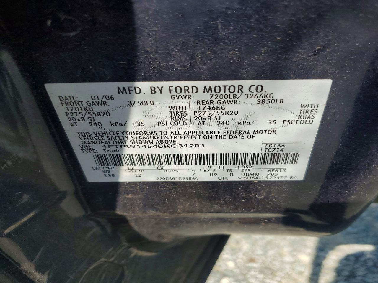 2006 FORD F150
