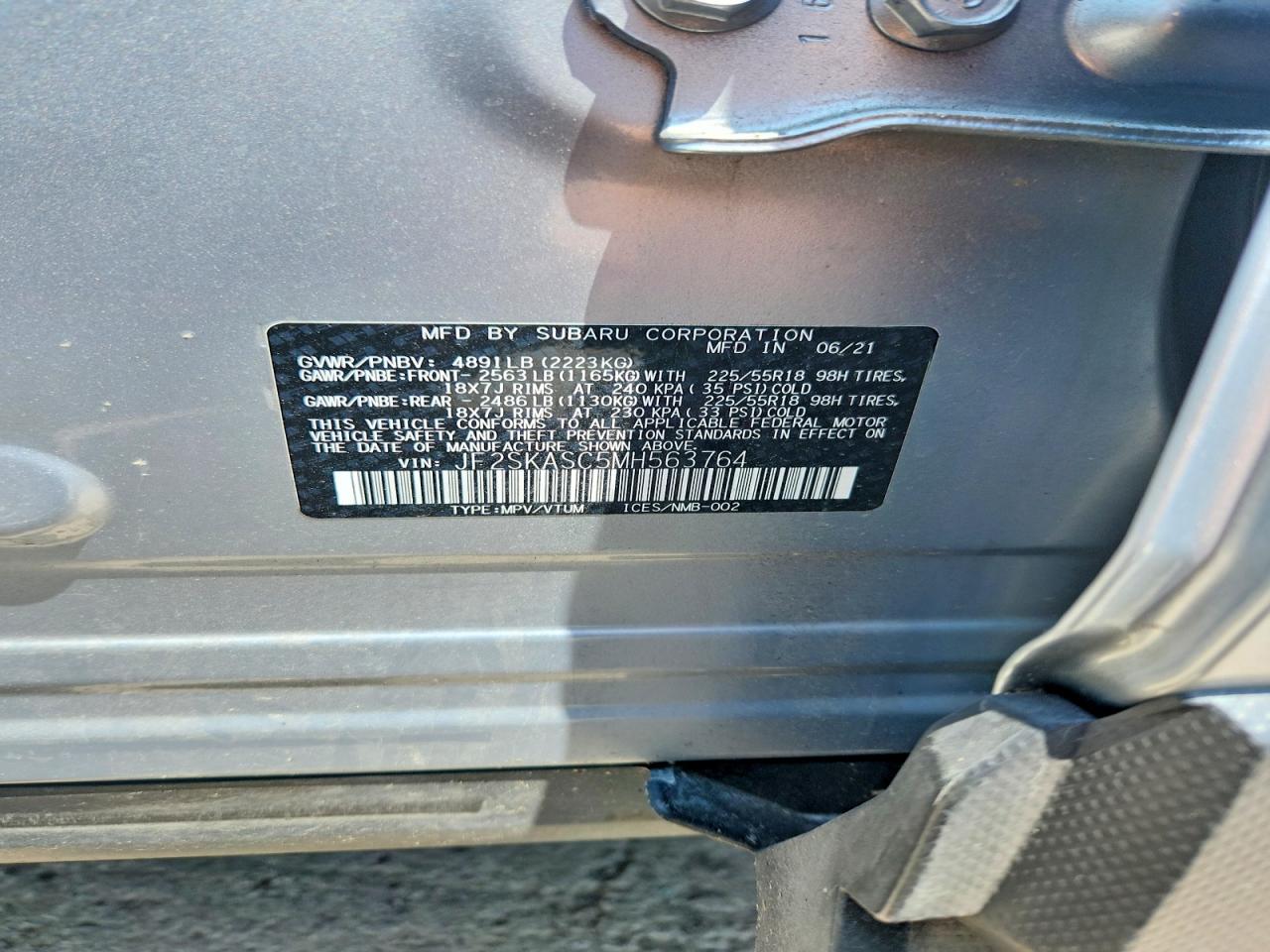 2021 SUBARU FORESTER