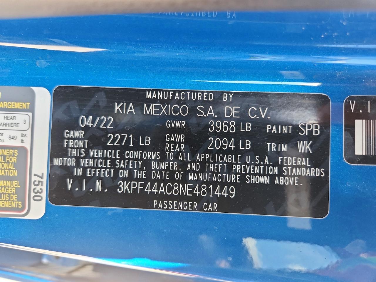 2022 KIA FORTE