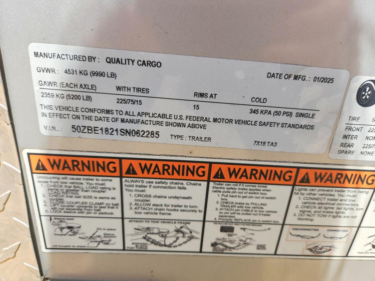 2025 QUALITY CARGO UNKNOWN